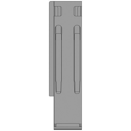 Kinnegrip support arrière K20 - 400 mm - gauche - avec fermeture - aluminium anodisé