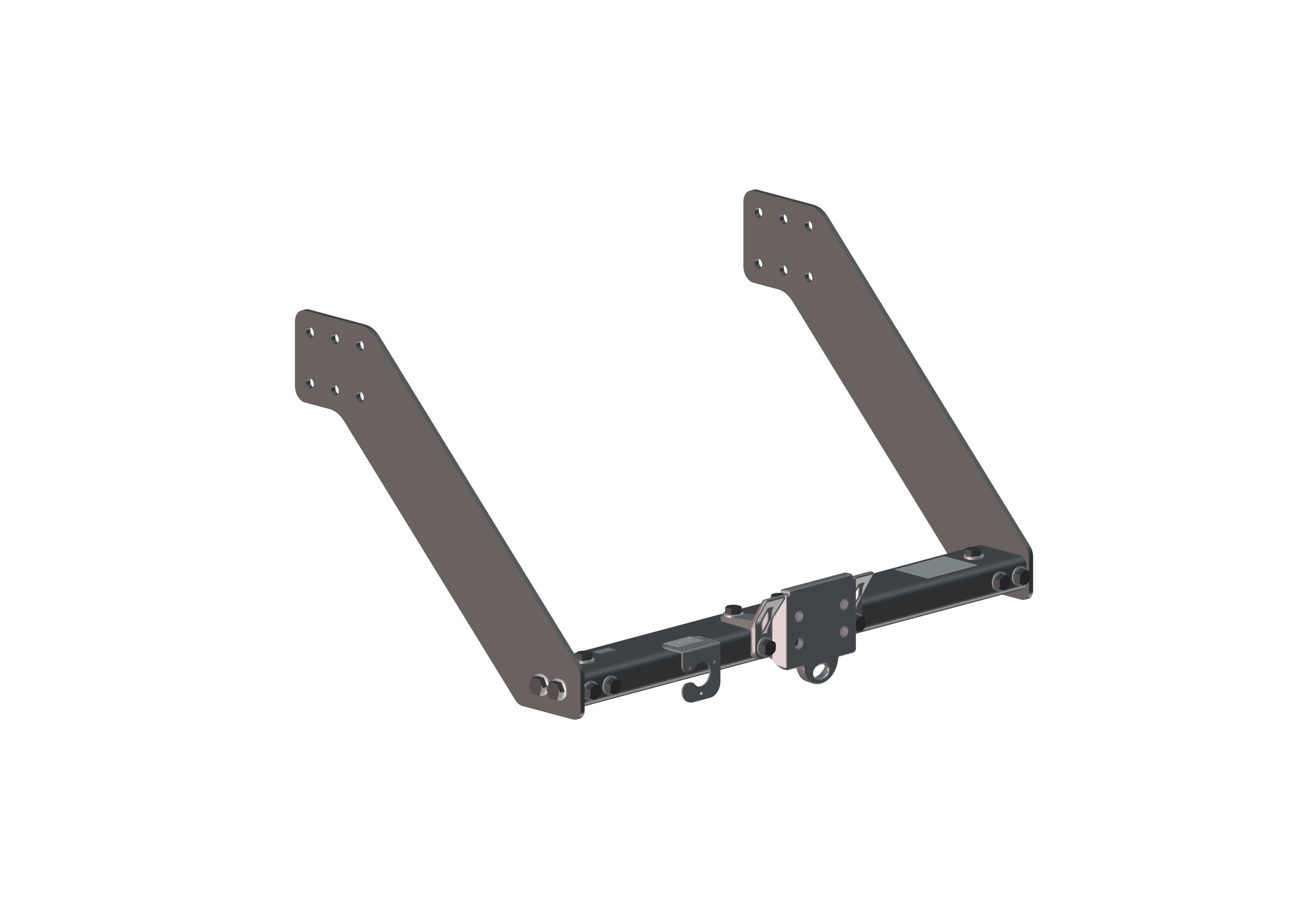 Pommier tow bar 844 mm - mounting pattern P0 - bracket kit L0