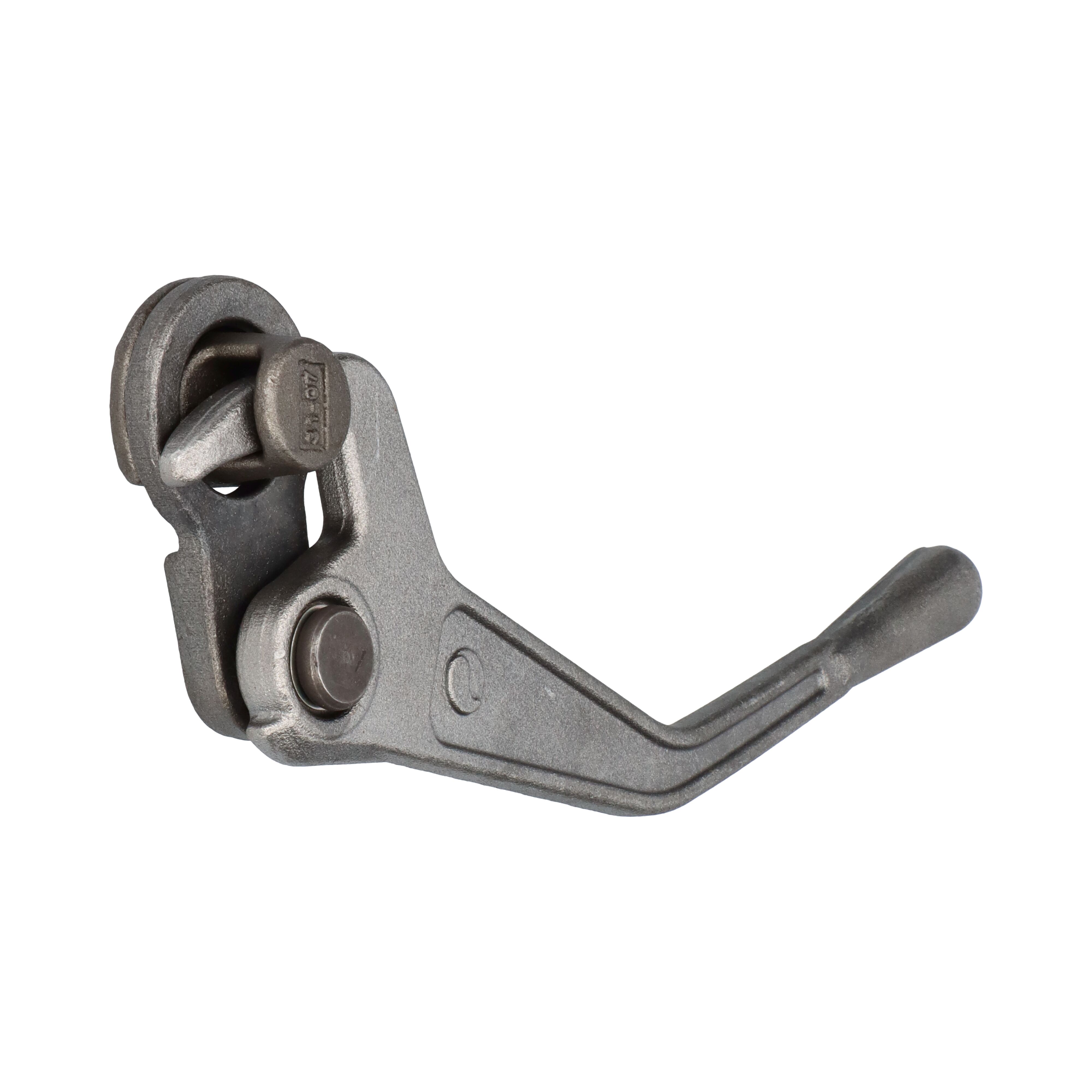 Pommier dropside locking gear - right - incl. keeper - heavy-duty model - plain steel