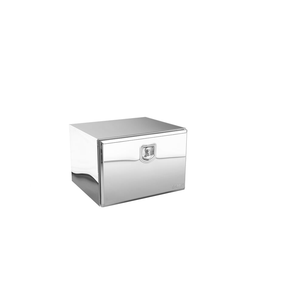 Bawer toolbox - 600 x 400 x 500 mm (WxHxD) - polished stainless steel - with drawer