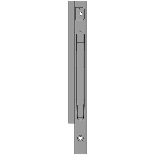 Kinnegrip K20 voorrong - 400 mm - rechts - schroefversie - geanodiseerd aluminium