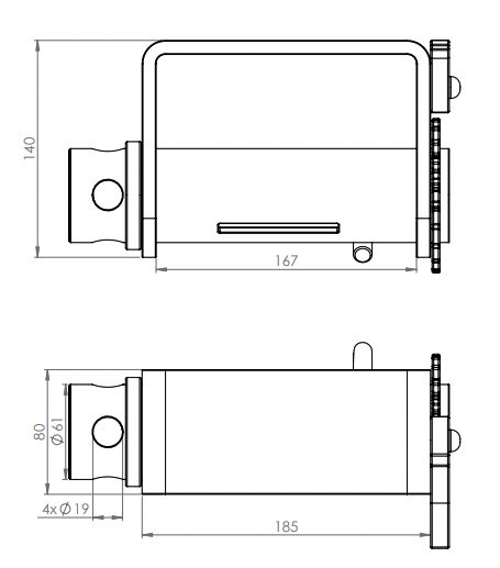 Rhiwa Quality strolier grondplaat 185 x 80 mm - staal grondverf