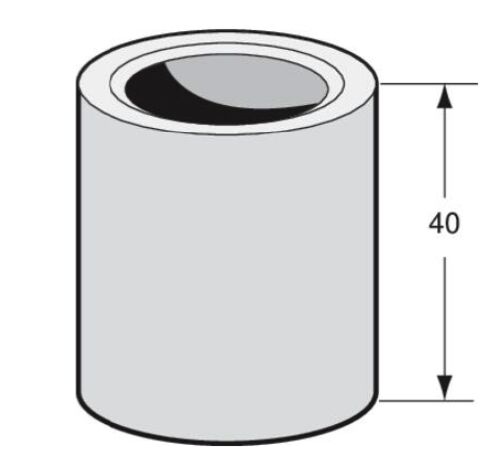 Pommier bus - 40 mm hoog - voor Ø 27 mm opspanbuis