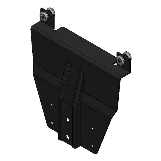 Pommier rongwagen - zwart epoxy staal - met nylon rollers