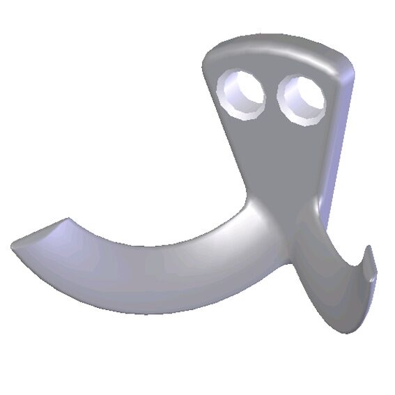 Rhiwa Quality Coat rack hook with 2 hooks