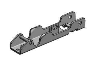 PWP plaque Latch plate - pour Boxer III poli - galvanisé à chaud