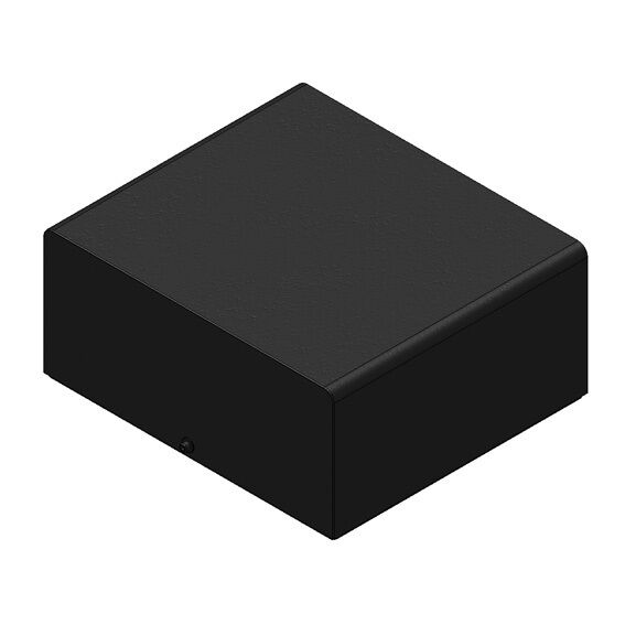 Bawer coffre de batterie - 600 x 270 x 530 mm (LxHxP) - noire revêtement en poudre