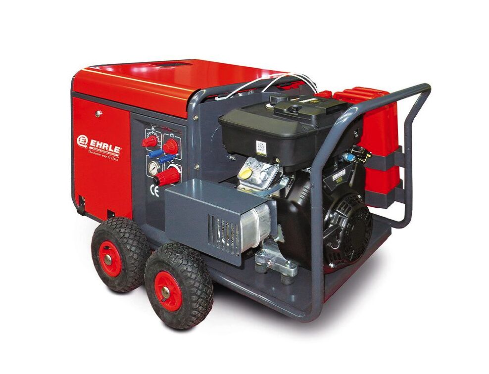 Ehrle mobiele hogedrukreiniger HDB1240 Standaard - oliegestookt - met elektrische starter - warmwater - 180 bar