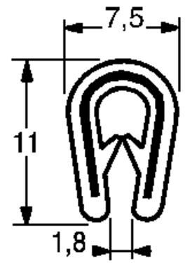 Pommier klembies - klembereik 1,8 mm - hoogte 11 mm - rol 50 meter