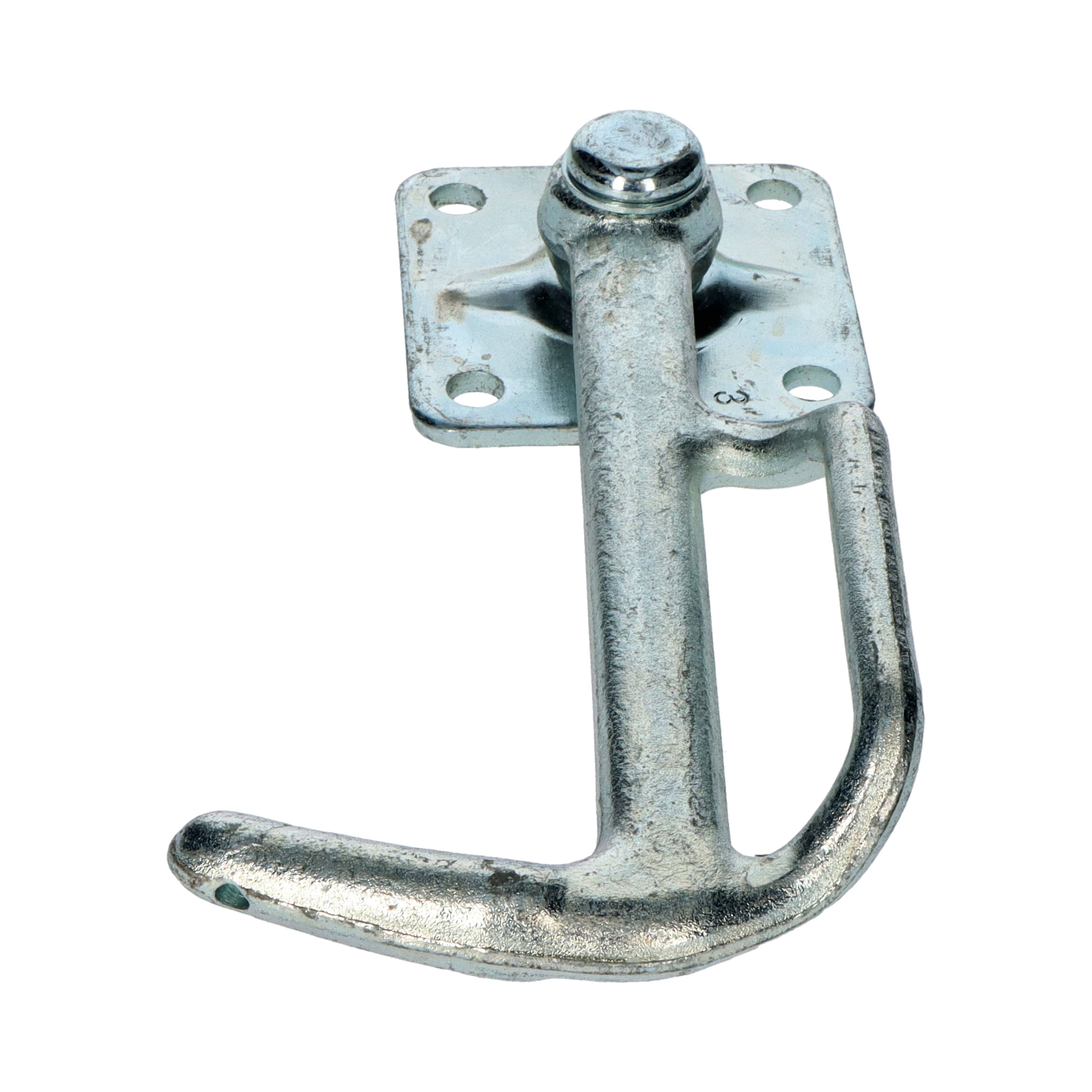 Rhiwa Quality hook no. 3 - right - with bracket - zinc-plated
