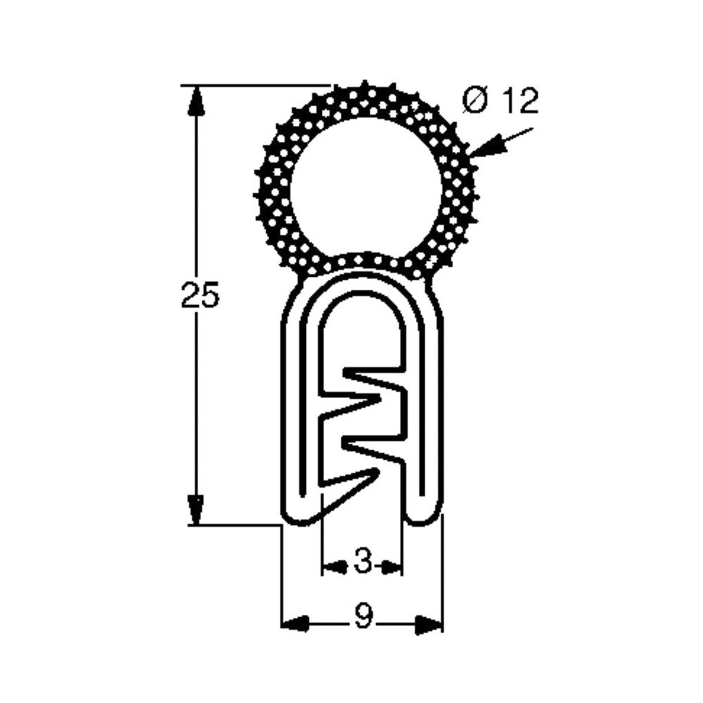 Pommier band clamp with ball - clamp range 3 mm - height 13 mm - roll 50 meter