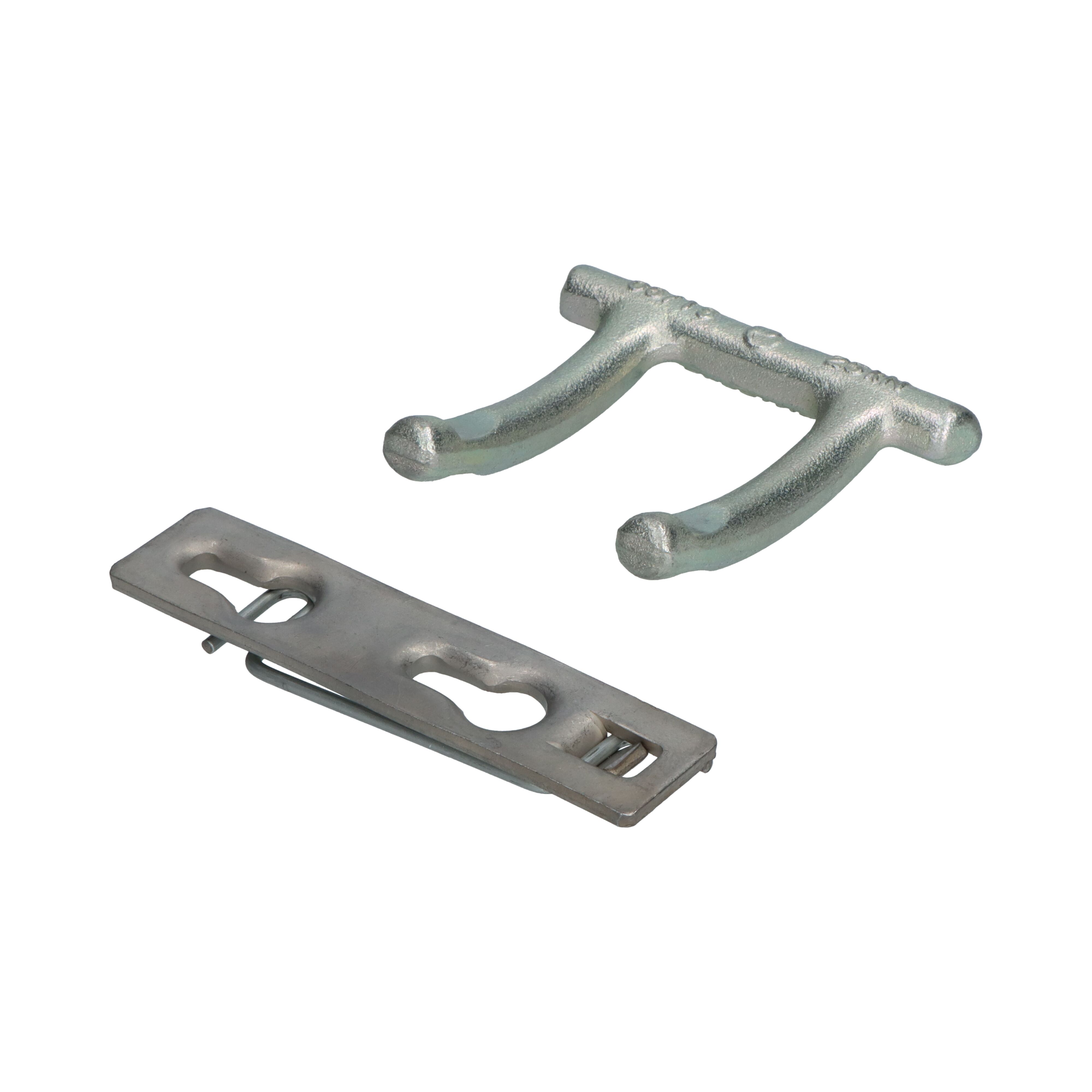 Pommier tie bolt set 2,5 tonnes - TT model - for side rail - hth 51 mm - zinc-plated