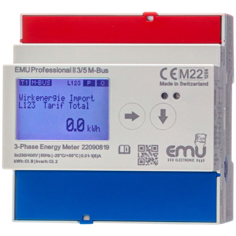 EMU 3-fase indirect kWh-meter Professional II 3/5 M-Bus