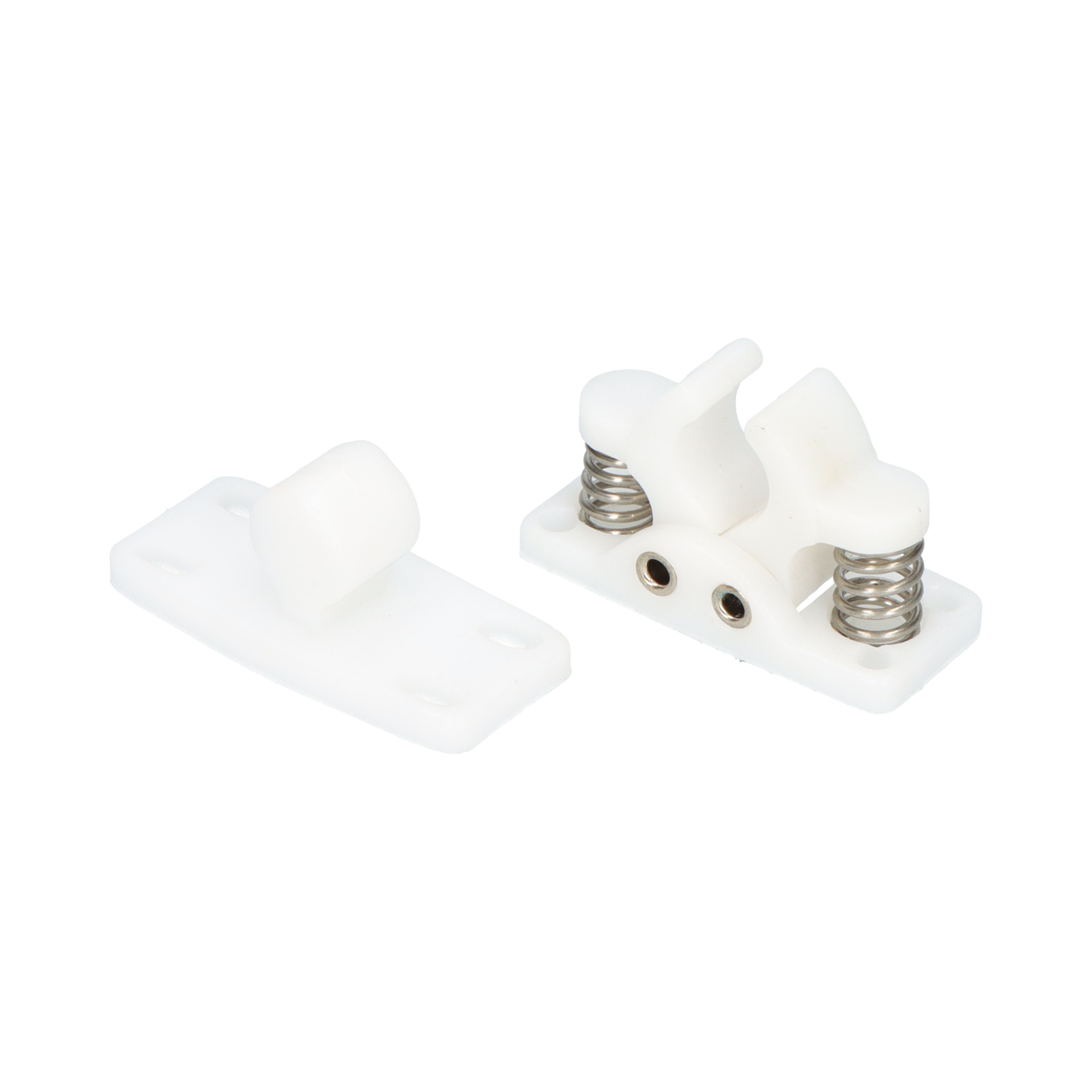 Rhiwa Quality door stop set - with spring - white nylon