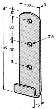 Pommier hook toggle latch - 105 mm - zinc-plated
