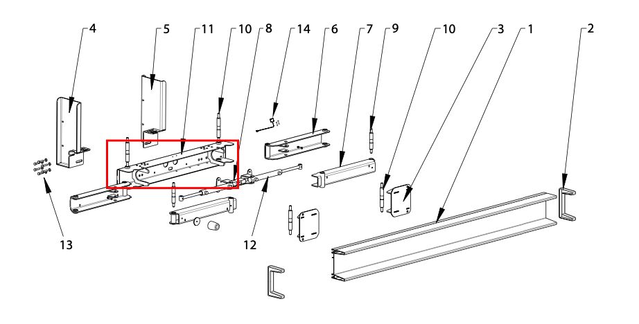 Pommier central console - for XPAND bumper - R58-02