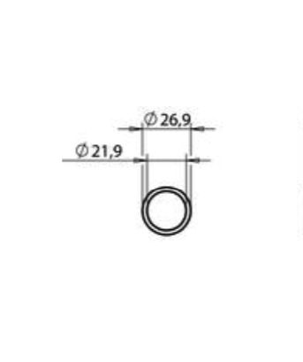 Pommier tube Ø 26,9 mm - longueur 3000 mm - galvanisé
