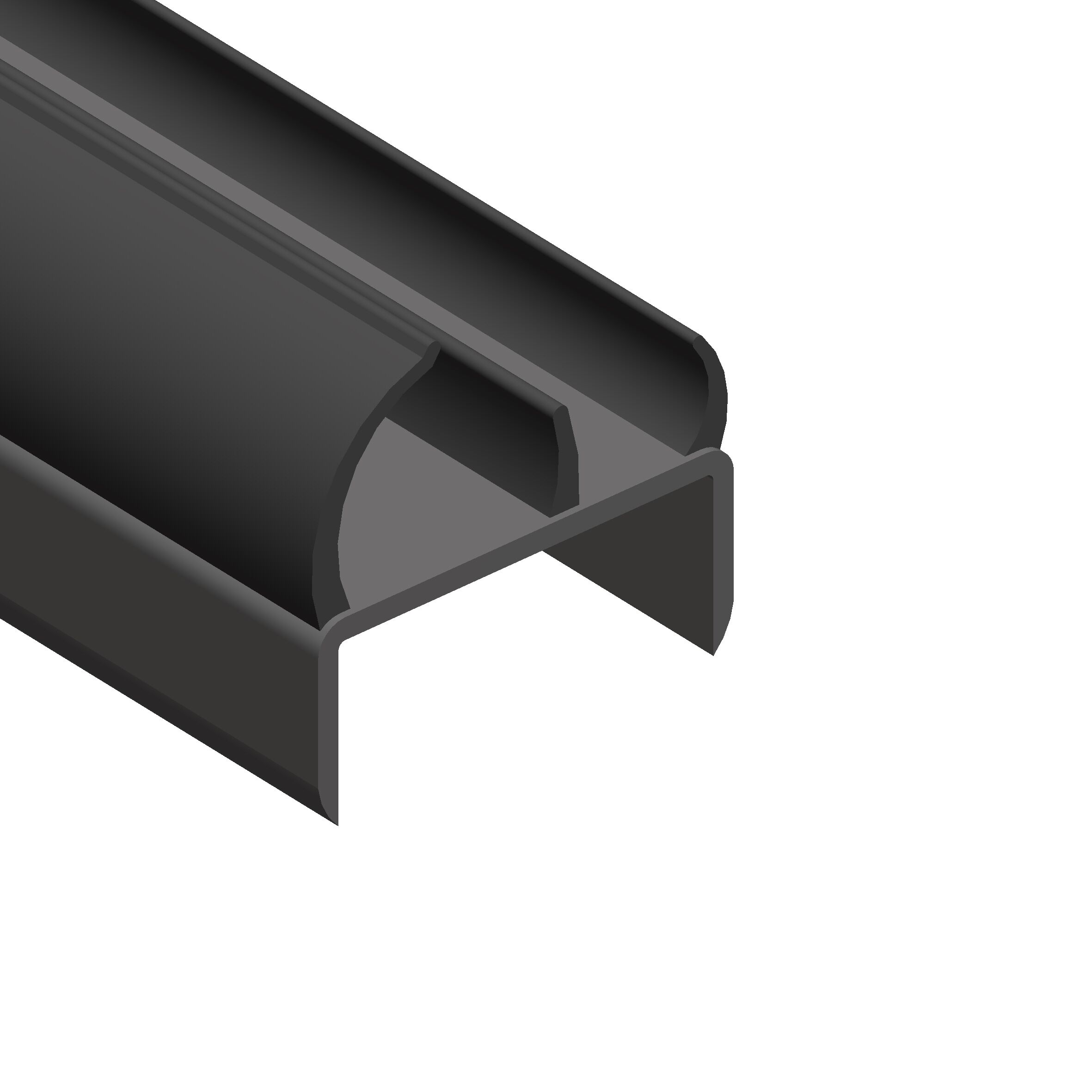 Rhiwa Quality profil de la porte de conteneur 55 mm - gris - 5,2 mètres