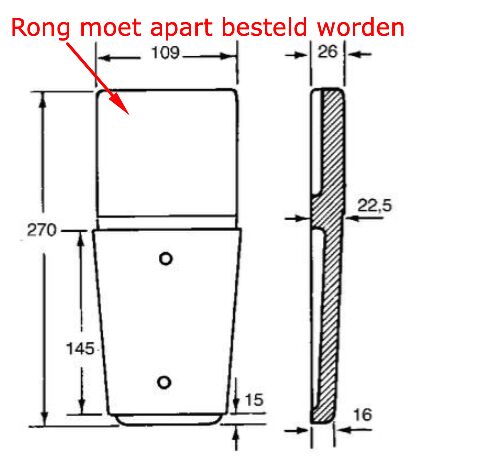 Pommier conic pillar mounting - for pillar 1160346