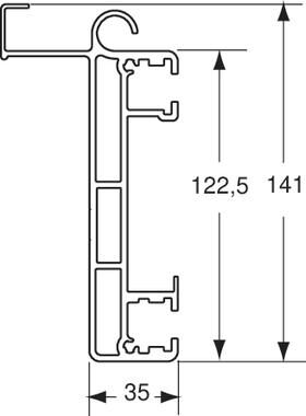Pommier poutre de portail 2540 mm - aluminium