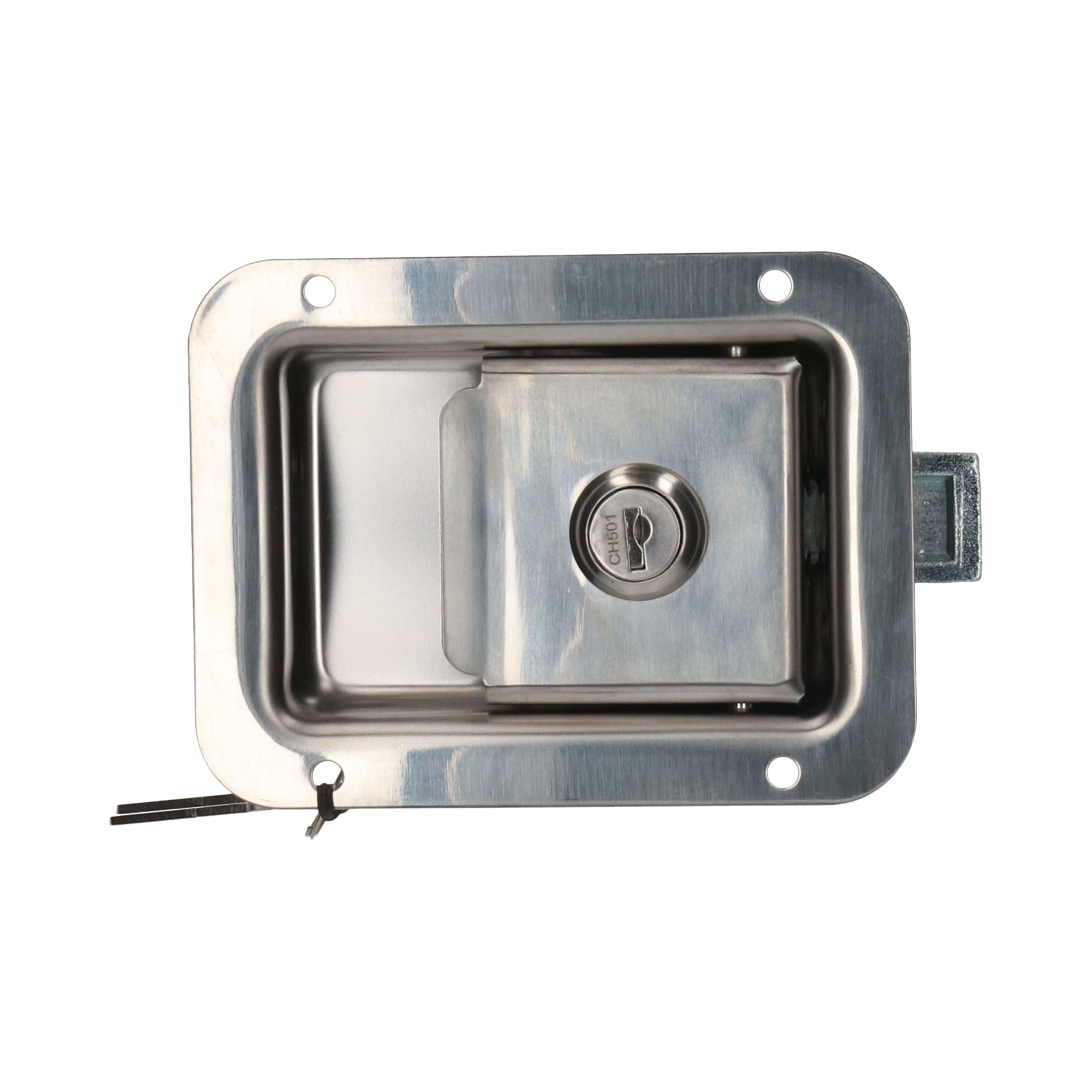 Pommier inbouwsluiting - 120 x 92 x 23 mm - afsluitbaar - RVS