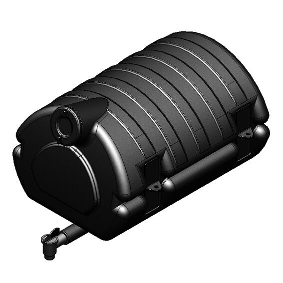 Rhiwa Quality watertank 30 liter met kraan - zwart