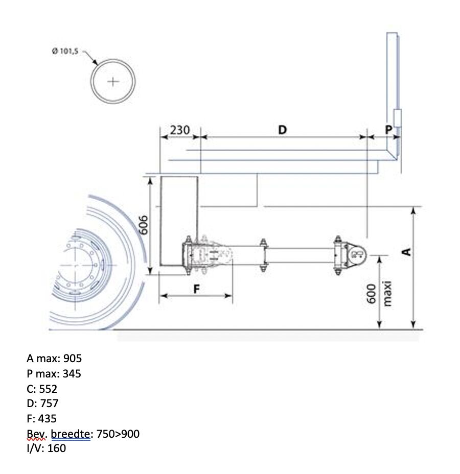 Pommier bumper XPAND - hydraulic horizontal retractable + sensor - stroke 552 mm - R58-02