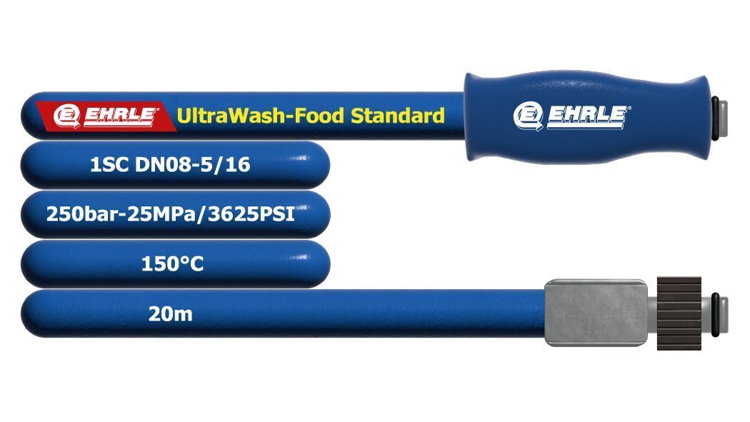 Ehrle high pressure hose - 20 meter - DN08 - blue (food)
