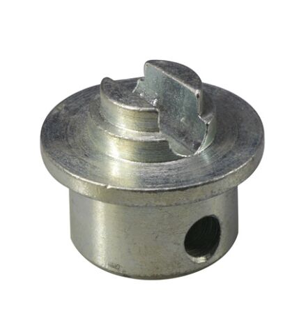 Rhiwa Quality end cap cargo bar Ø 44 mm - combitap 19/24mm with slot - zinc-plated