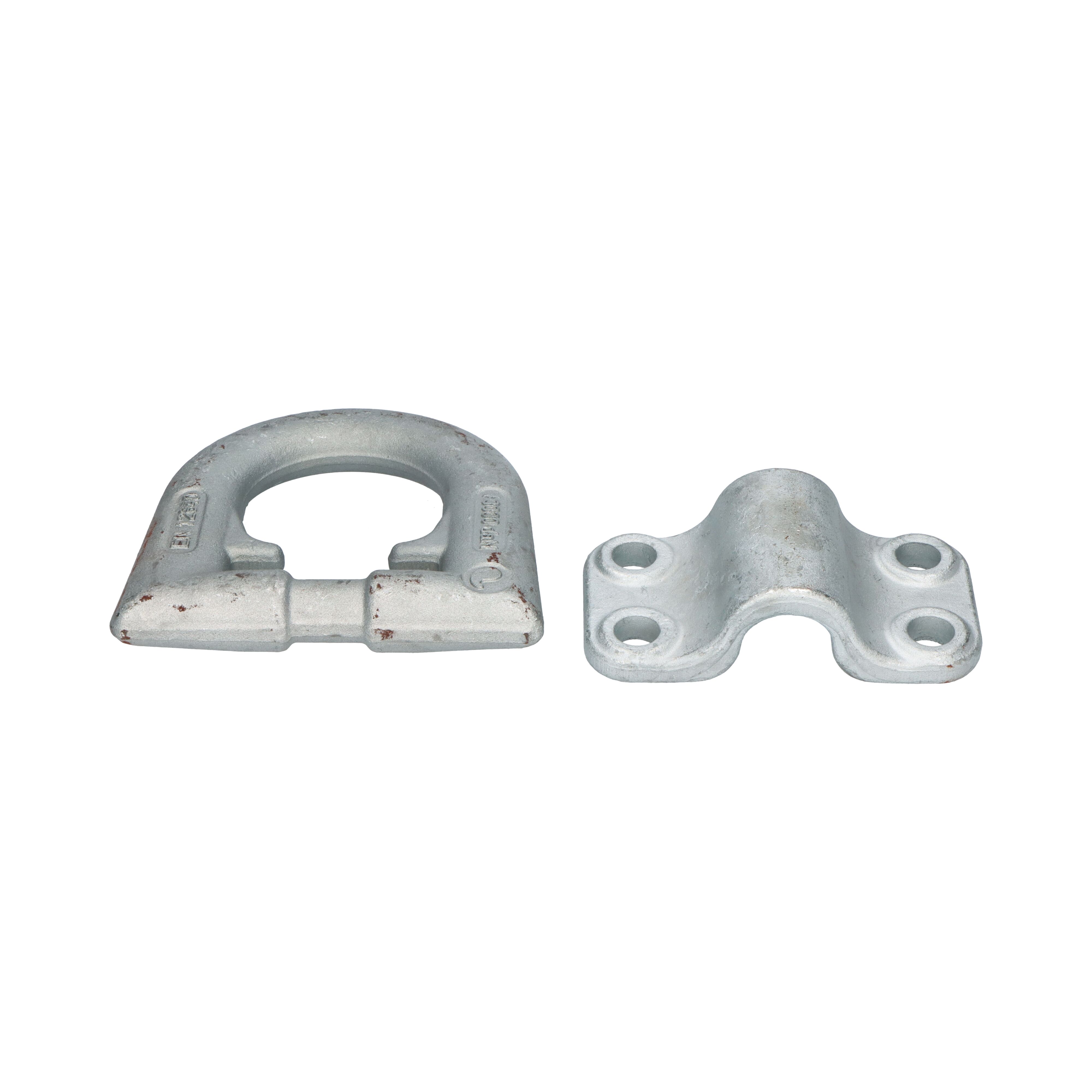 Pommier lashing eye set 13 tonnes - bolt-on model - zinc-plated