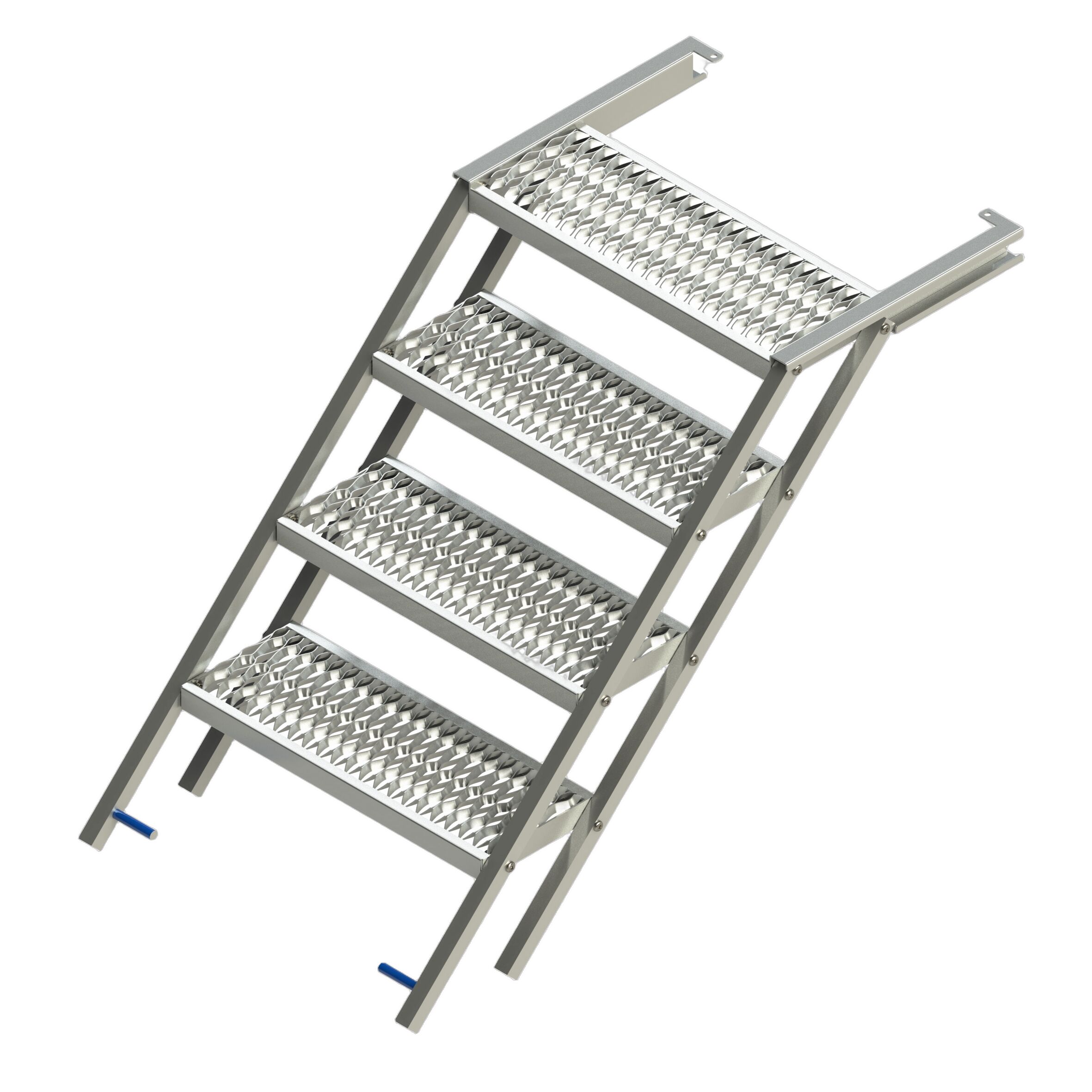 PWP marche escamotable - 4 marches - 1615 x 705 mm (Lxl) - galvanisée à chaud
