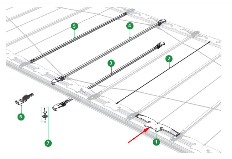 Edscha folding plate 620 mm - for Edscha CS Ultraline HD + I + II