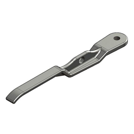 Pommier handle straight - for locking Ø 22 mm - zinc-plated
