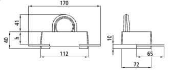 PWP sjorkom 2,5 ton - voor vloerdikte 30 mm - blank staal