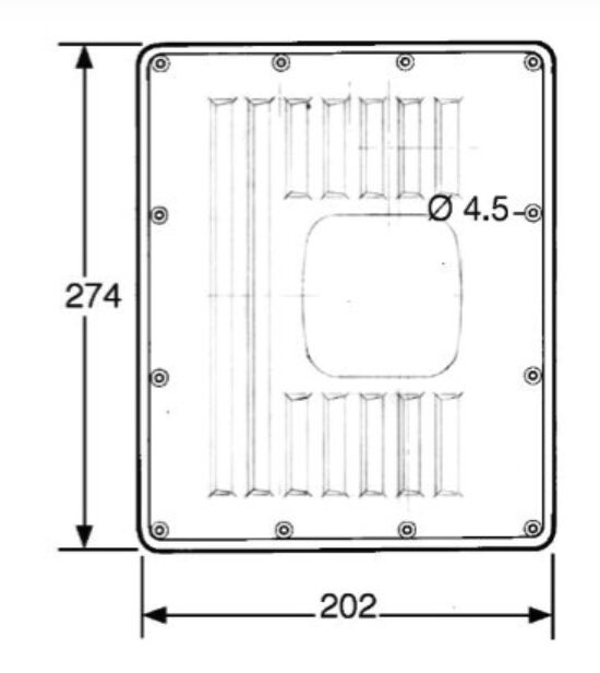 Pommier grille intérieure - pour hotte de ventilation 1570028 - ABS rouge