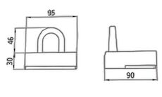 Rhiwa Quality lashing bowl 2,5 tonnes - weld-on model - plain steel