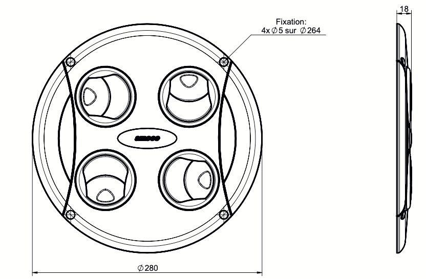 Rhiwa Quality inner grille - lockable - for elektric roof fan - white