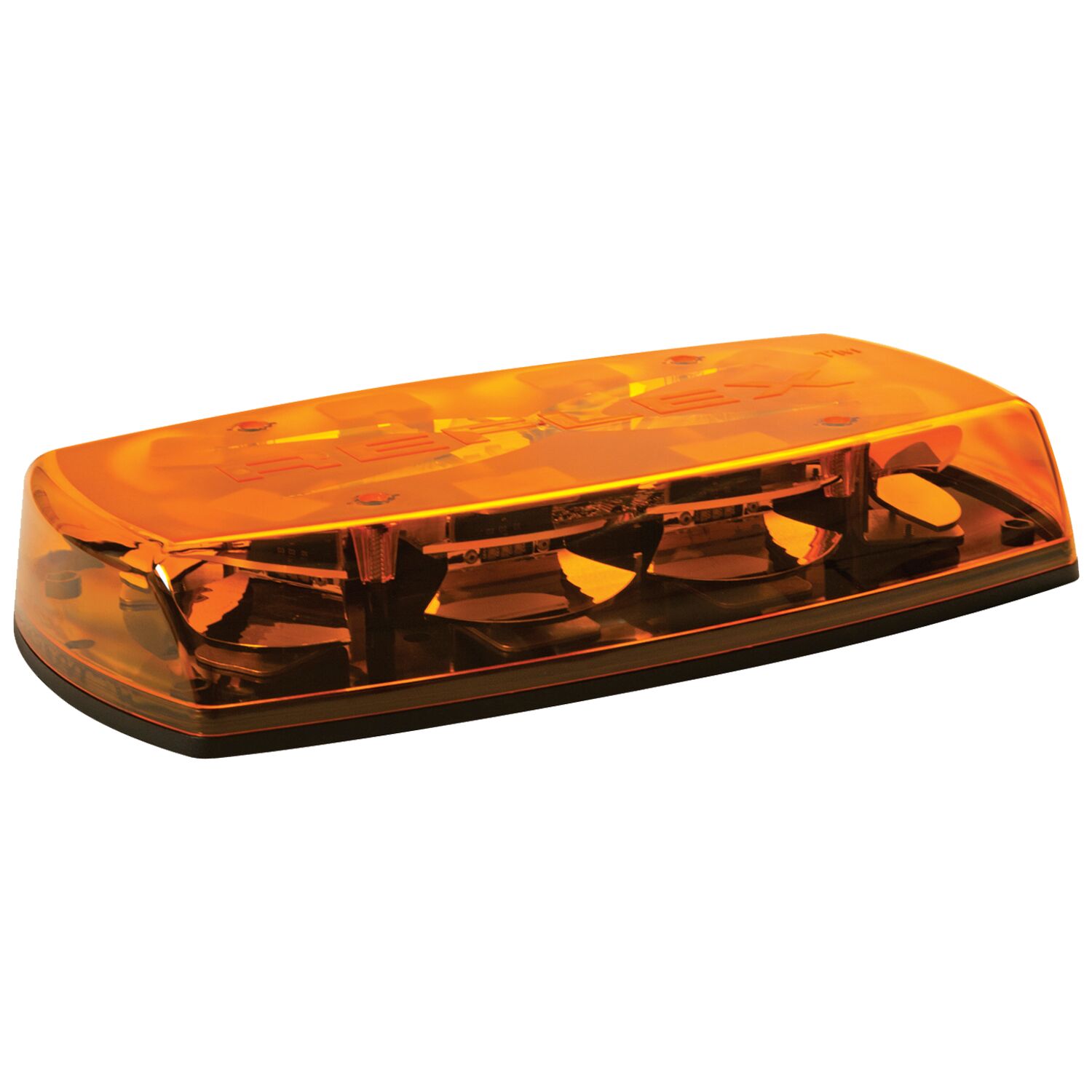 Rhiwa Quality flashing lightbar led mini - 381 mm - 2 bolts - orange