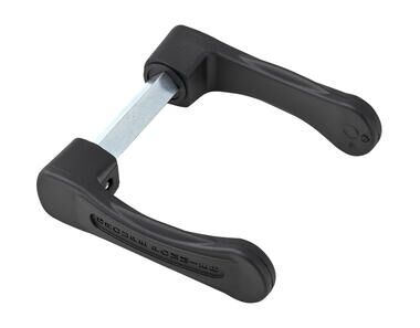 Pommier kruk set - as 86 mm - binnen en buiten kruk - voor espagnolet inbouwslot - kunststof