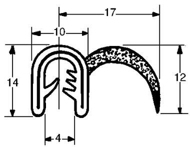 Pommier collier à lèVRe - plage de serrage 4 mm - hauthor 14 mm - rouleau 50 mètres