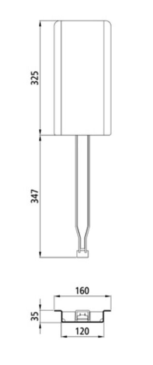 Kinnegrip extension du sommet K20 avec profil supérieur - pour support de 600 mm - acier