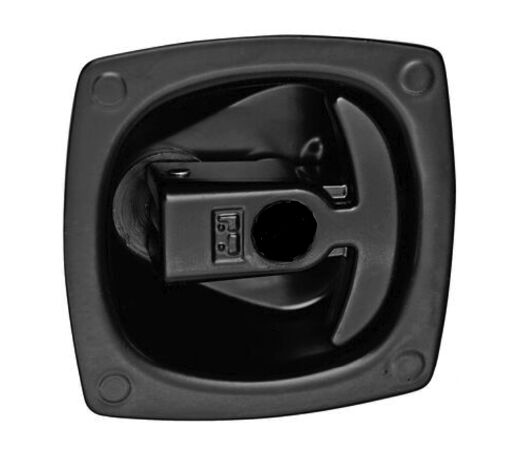 Pommier verrou à compression - 86 x 86 x 34 mm - non verrouillable - acier laqué noir
