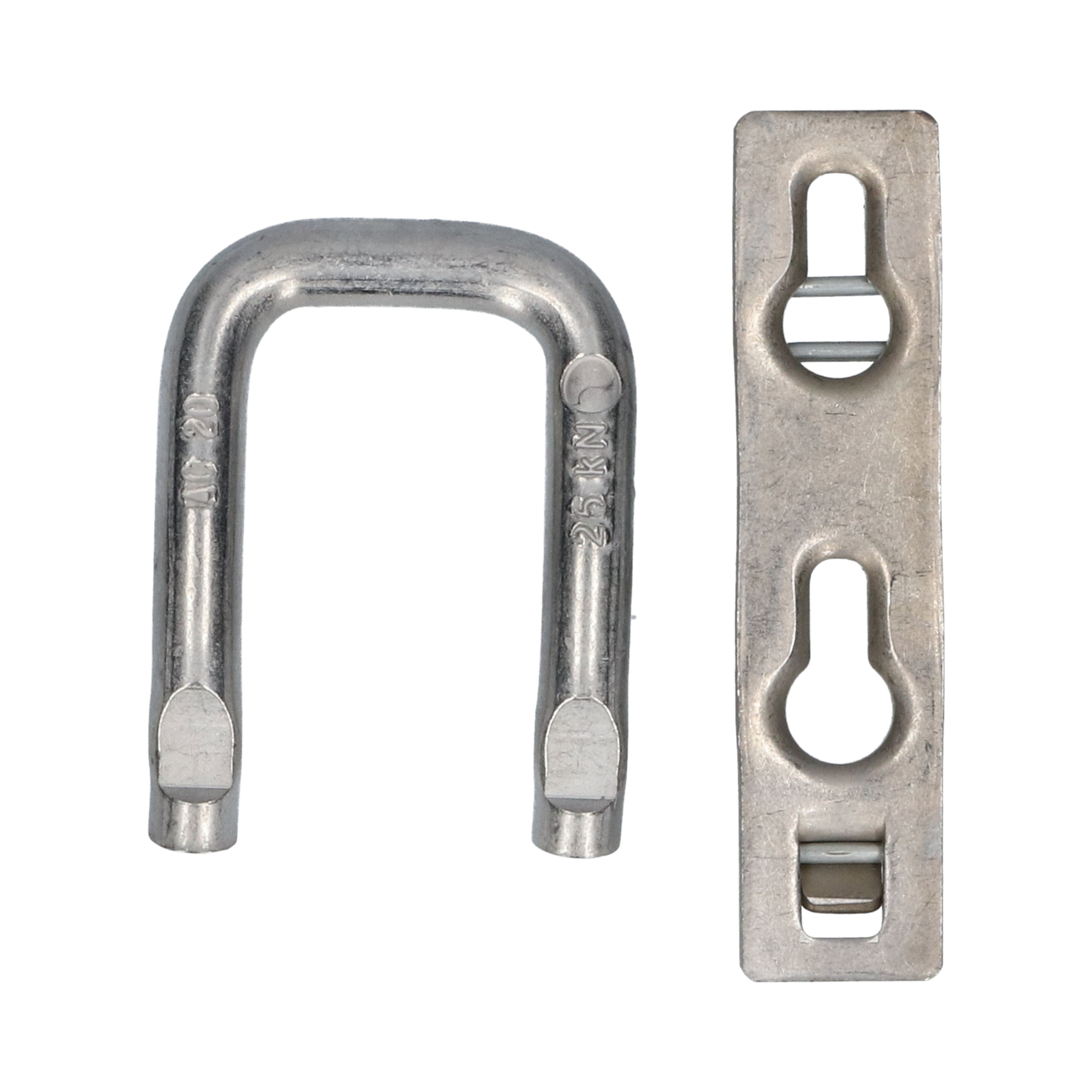 Pommier trekanker set 2,5 ton - U model - voor kantbalk - hoh 51 mm - verzinkt