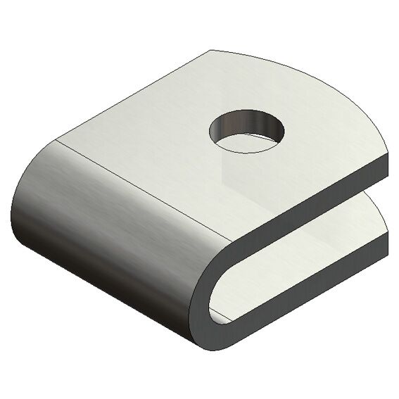 Pommier handle connection - for locking Ø 22 mm - zinc-plated