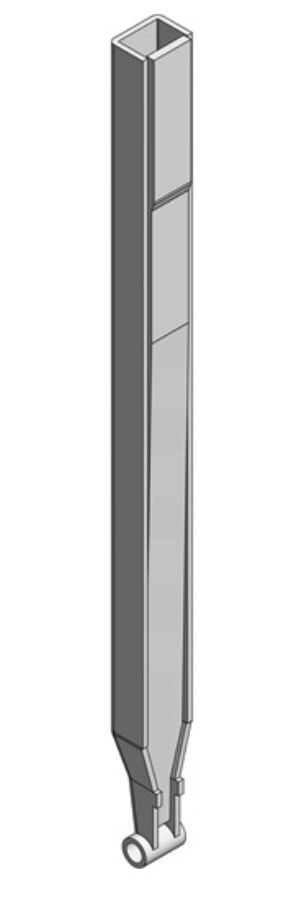 Kinnegrip K20 kinnetop verlengstuk zonder top profiel - voor 800 tot 1200 mm rong - staal