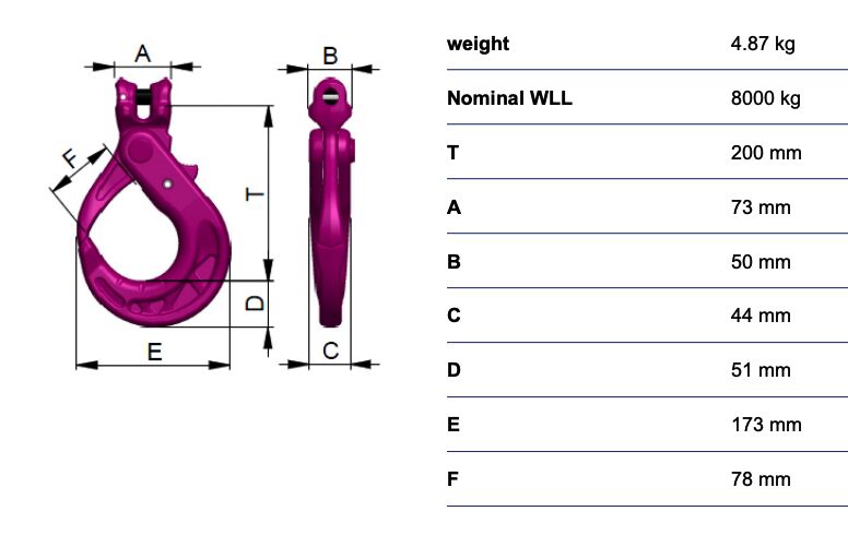 RUD ICE-Self locking hook IAGH-13