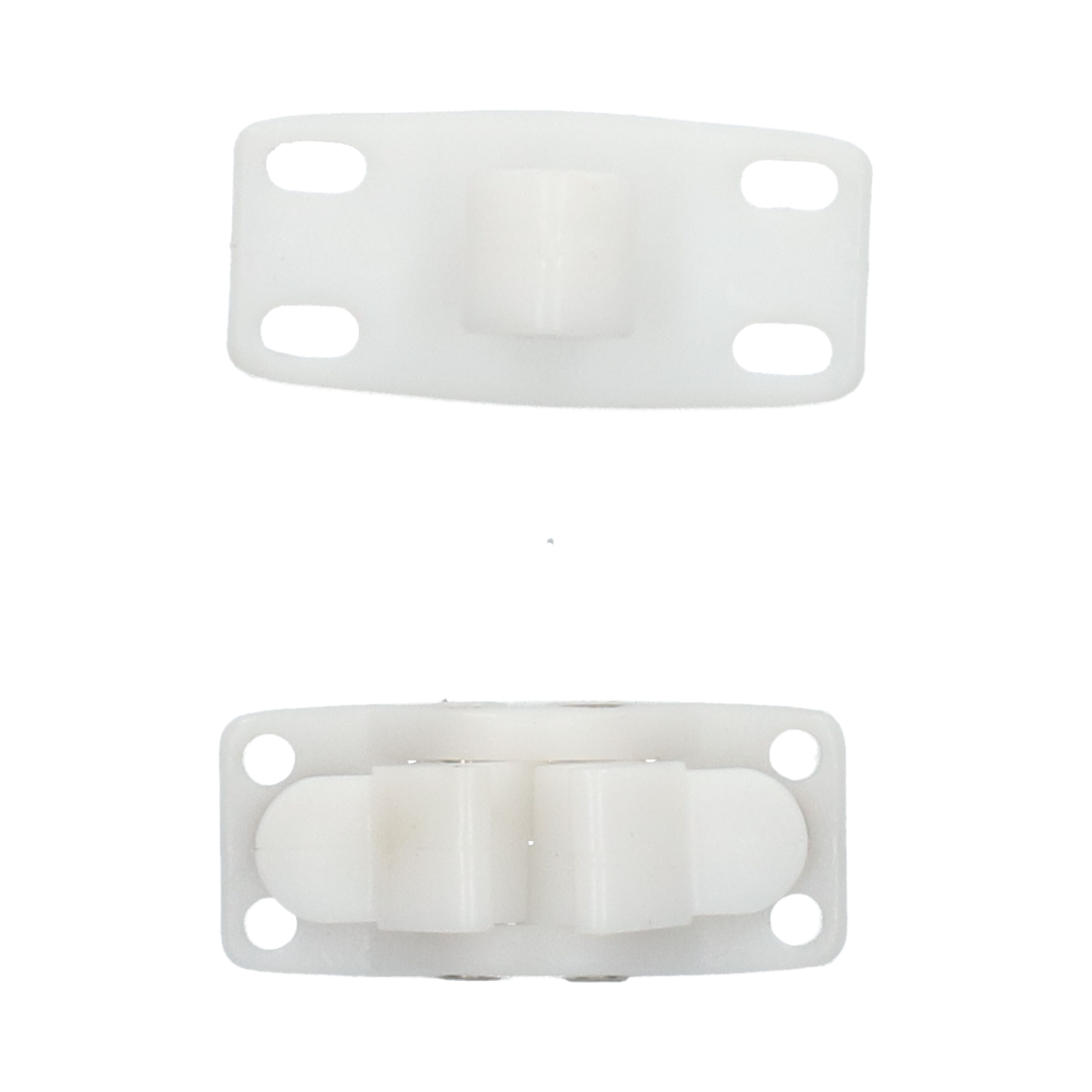 Rhiwa Quality door stop set - with spring - white nylon