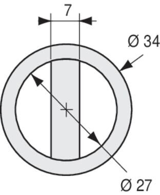 Pommier bottom plug - for Ø 27 mm tension tube - bridge connection