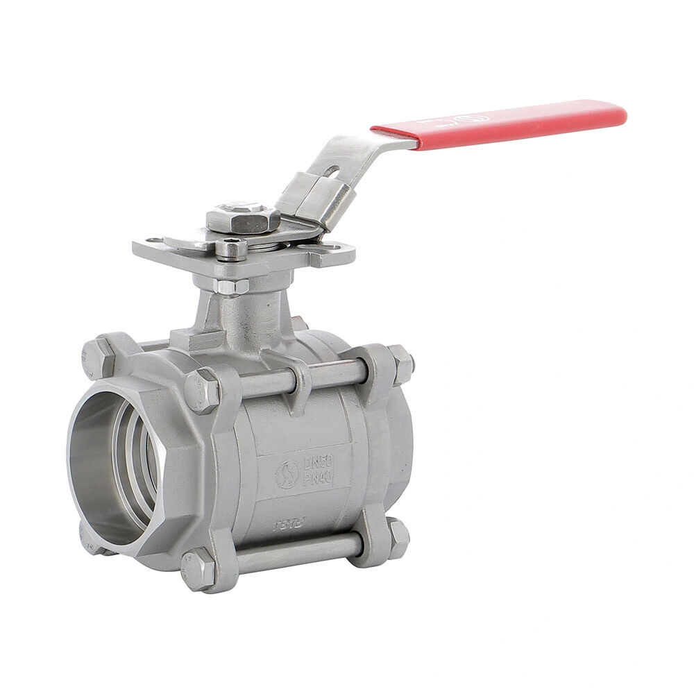 Sferaco ball valve stainless steel 742 3 piece body DN032 SW PN40 ISO pad fire safe