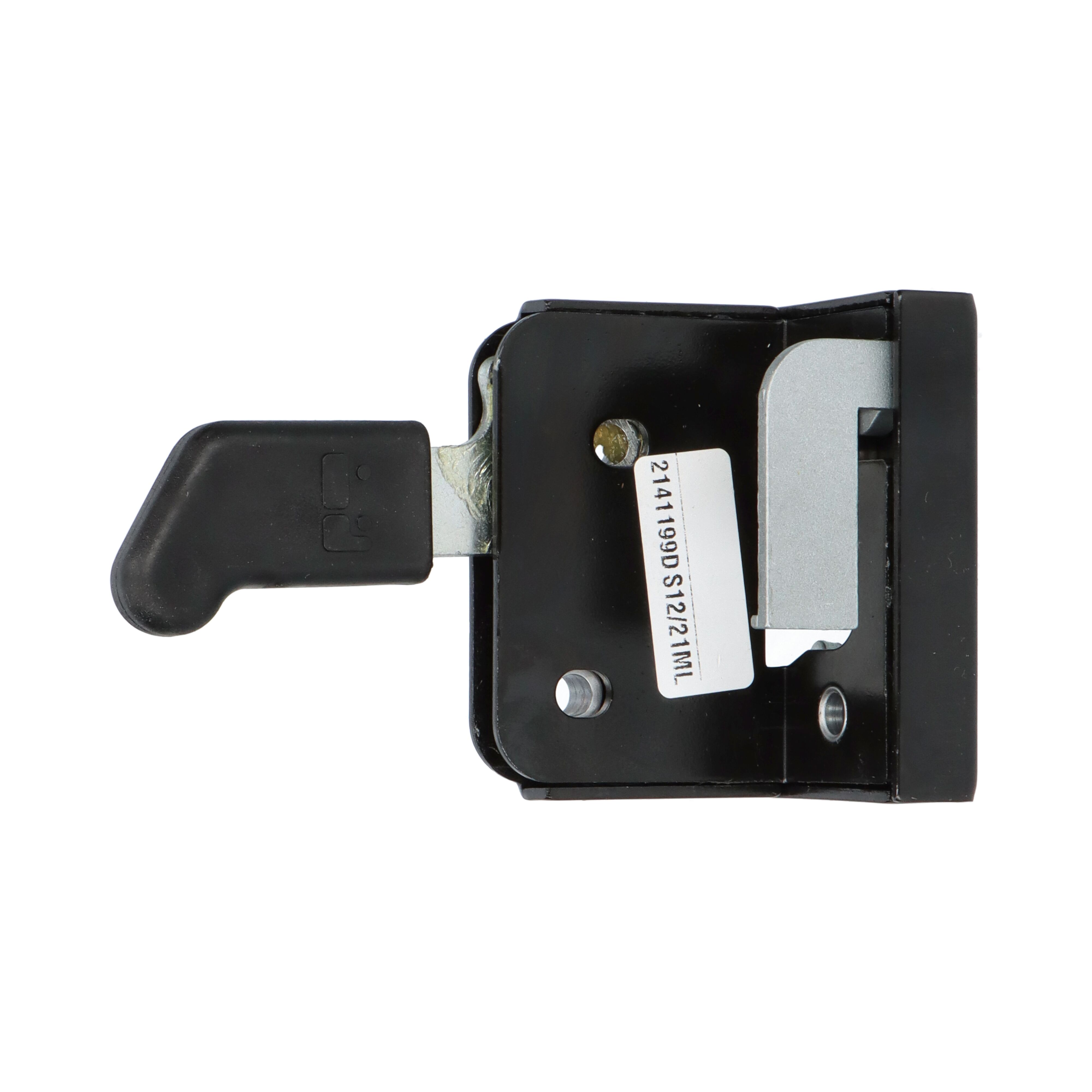 Pommier car door lock - 74 x 69 mm - right - with handle - black coated steel